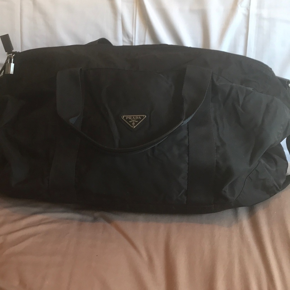 Prada nylon duffel bag